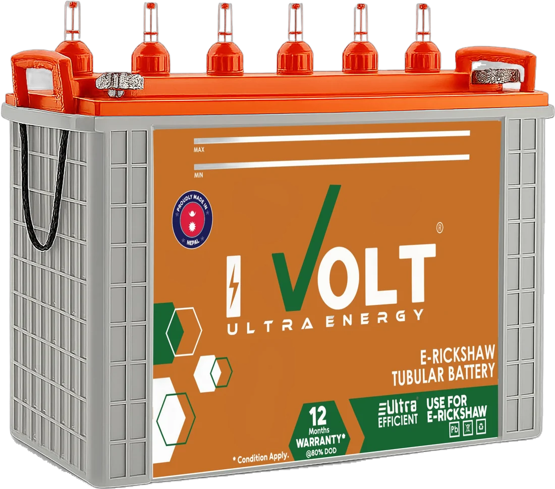 I-VOLT E-Rickshaw Tubular battery